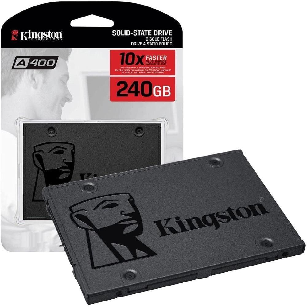 Ssd Kingston A400 240gb Sata Leitura 500mb/s Gravação 350mb/s Sa400s37/240g