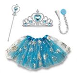 Fantasia Elsa Frozen Pricesa Kit Festa