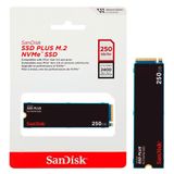 Ssd 250gb Sandisk Plus, M.2 2280 Pcie 3.0 Nvme, Leitura 2400mb-s, Grav. 1500mb-s - Sdssda3n-250g-g26