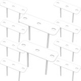 10 Suportes 2 Espetos Estacas Chão Refletor 10 Cjts - Branco