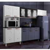 Cozinha De Aço Compacta Telasul Mirage 3 Peças Branco/preto