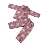 Pijama Xadrez Floral Bonito Roupa De Dormir Para Bonecas 18&#39;&#39;