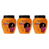 Creme Skala 1kg Mais Crespos - Kit Com 3un
