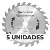 Kit 5 Discos Serra Circular Madeira 24 D 180x20mm Makita