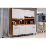 Cozinha Completa Cabernet Prime 8 Portas E 2 Gavetas 73cm Amendoa-branco - Ronipa