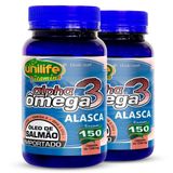 Kit 2 Ômega 3 Alpha Óleo De Salmão 1200mg 150 Cápsulas Unilife