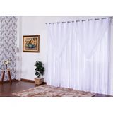 Cortina Para Sala Ou Quarto Charmousse Com Voil 2,00 Branca [f101]