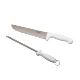 Kit Churrasco Faca Chaira 2 Pçs Multiuso Grill &amp; Pizza Prana