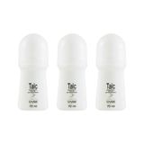 Desodorante Roll-on Crysal 70ml Talc - Kit Com 3un