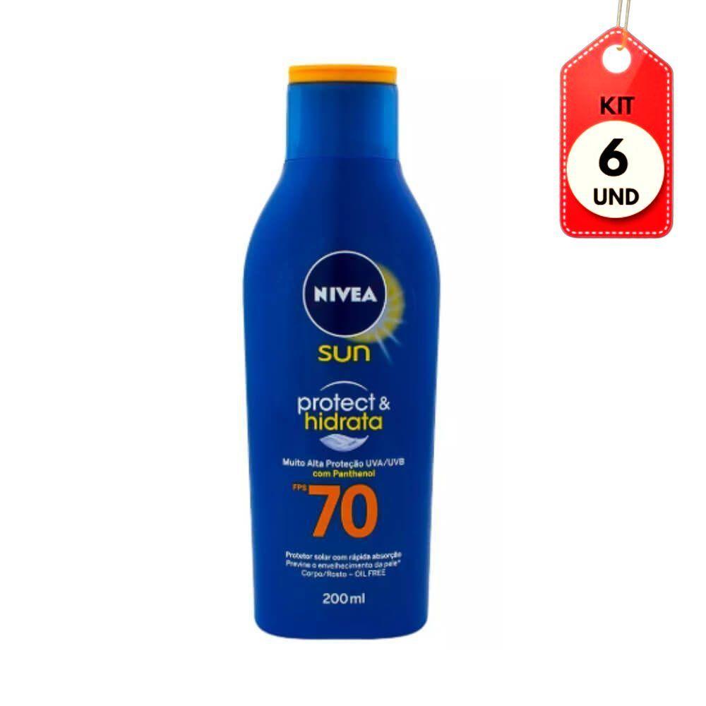 Kit C/06 Nivea Sun Fps70 Protetor Solar 200ml