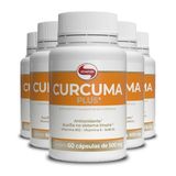 Kit 5 Curcuma Plus Vitafor 500mg 60 Cápsulas