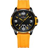 Relógio De Pulso Masculino Pulseira Clássica De Silicone Esportivo Amarelo