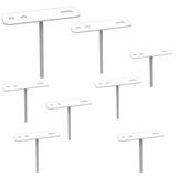 08 Suportes Espetos Estacas Chão Refletor - 08 Cjts - Branco
