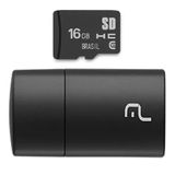 Cartão De Memória 16gb Multilaser 2x1 Classe 10 Usb Mc162