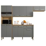 Armário De Cozinha Completo Palma Freijó Gris