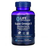 Super Ômega-3, Epa 700- Dha 500, 60 Cápsulas, Life Extension