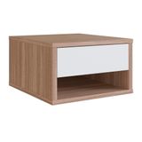 Mesa De Cabeceira Suspensa 1 Gaveta B87 Montana Branco Novam Montana Branco