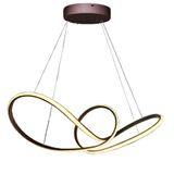 Lustre Pendente Aneis 3 Em 1 Arco Infinito 49w Led Teto Luxo Recepçao