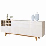 Buffet Duna 3 Portas 1 Gaveta E Adega Mavaular Off White