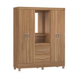 Guarda-roupas Solteiro 4 Portas E Espelho Cr35189 Amêndola Amêndola