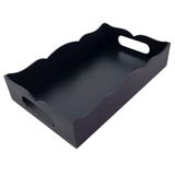Bandeja Volteada Para Café Da Manhã 100% Mdf (31x22x05) Preto