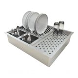 Combo Cuba 70x40 Gourmet + Calha Canal Escorredor Quadrada