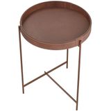 Mesa De Canto Lateral Decorativa Industrial Sala De Estar 47 Cm Sintético Whisky P06 Daisy - Lyam