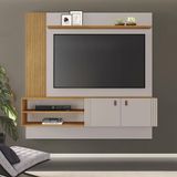 Painel Tv Preciso Sala 65&#39;&#39; Com 2 Portas Off White/cinamomo Off White/cinamomo