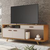 Rack Sala Impar Tv Até 65&#39;&#39; C/ 1 Gaveta 2 Portas Cinamomo/off White Cinamomo/off White