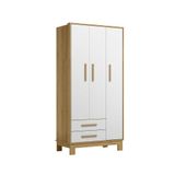 Guarda-roupas 3 Portas E 2 Gavetas 180 X 94 Q Charm Slim Freijo-branco-acetinado