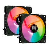 Kit 2 Cooler Fan Rgb 120mm Para Gabinete Gamer Revenger G-vr339