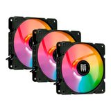 Kit 3 Cooler Fan Rgb 120mm Para Gabinete Gamer Revenger G-vr339