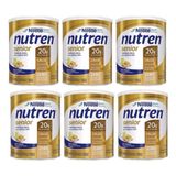 Kit 6 Nutren Senior Suplemento Pó Nestlé Sem Sabor Lata 370g