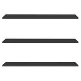 Prateleira Flutuante Para Cozinha Kit 3 Com Suporte Invisível 68cm Yara Preto - Lumil