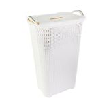 Cesto Rattan Tampa Basculada Branco