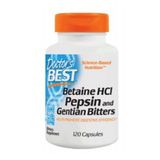 Betaína Hcl Pepsina E Gentian Bitters 120 Bonés Por Médicos