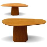 Mesa De Jantar Modelar Orgânica Bumerangue Em Freijo 1.20x80cm