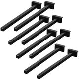 08 Suportes Refletor Fachada Banner Braço 40 Cm 08 Cj - Preto