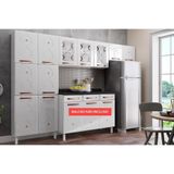 Cozinha Completa Mirage New Aço 3 Peças (2aéreos+1paneleiro) Cz31 Branco - Telasul