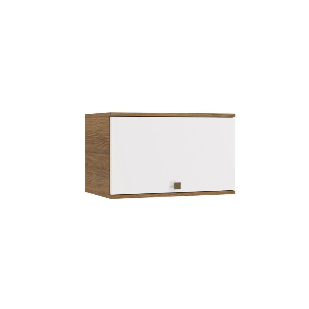 Armário Aéreo Celeste Kappesberg 100% Mdf 1 Porta Basculante Nogueira-branco 60cm