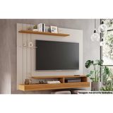 Painel Home P-tv Até 50 Polegadas Valência Plus C- Prateleira E Nichos 160x135cm Off White-nature