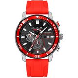 Relógio Masculino Quartzo Esportivo Luminoso Impermeável - Vermelho