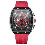 Relógio De Pulso Quartzo Masculino, Impermeável, Luminoso 8442 - Vermelho