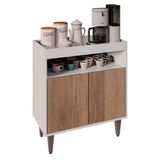 Balcão Aparador Buffet Cantinho Do Café 71cm Lice M24 Branco/freijó - Mpozenato