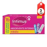 Kit C/03 Intimus Absorvente Interno Médio C/16