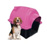 Casinha Pet Raças Médias N4 Iglu Para Cachorro Rosa Forte