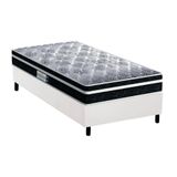 Cama Box Solteiro: Colchão Espuma Probel D33/ep Tech1500 Plus + Base White(88x188)