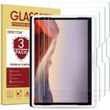 OMOTON 3-Pack Protetor de tela para Surface Pro 7 Plus 7 6 5 4 12,3 Polegadas - Vidro temperado/quadro guia/resistente a arranhões