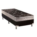 Cama Box Solteiro: Colchão Molas Paropas Extrapedic Uniblack + Base Crc Suede Black(88x188)