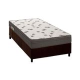Cama Box Solteiro: Colchão Espuma Ortobom D45 Light Saúde Ortopilow + Base Crc Suede Brown(88x188)